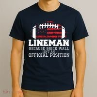 Football Lineman Because Brick Wall OLine DLine Lineman T-Shirt thumb 3