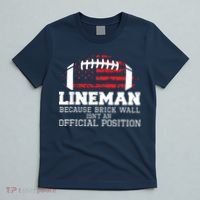 Football Lineman Because Brick Wall OLine DLine Lineman T-Shirt thumb 5