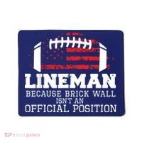 Football Lineman Because Brick Wall OLine DLine Lineman Mousepad thumb 0