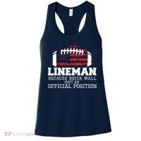 Football Lineman Because Brick Wall OLine DLine Lineman Women's Tank Top thumb 0
