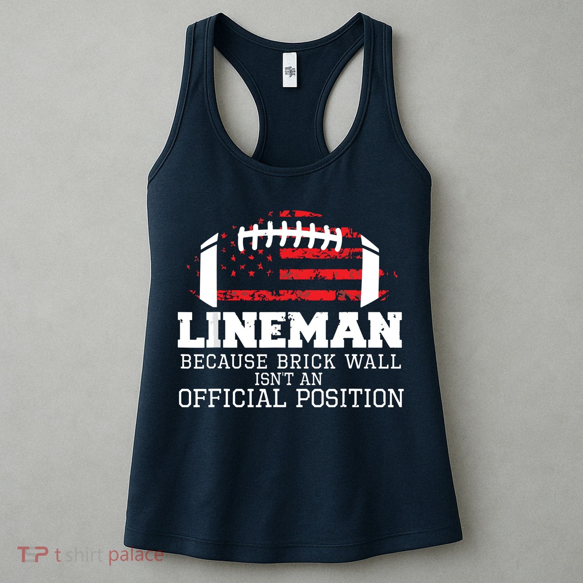 Football Lineman Because Brick Wall OLine DLine Lineman Women's Tank Top