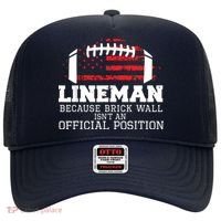 Football Lineman Because Brick Wall OLine DLine Lineman Hat thumb 0