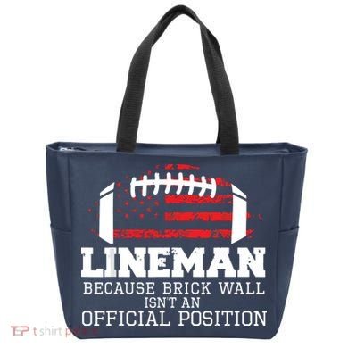 Football Lineman Because Brick Wall OLine DLine Lineman Tote Bag
