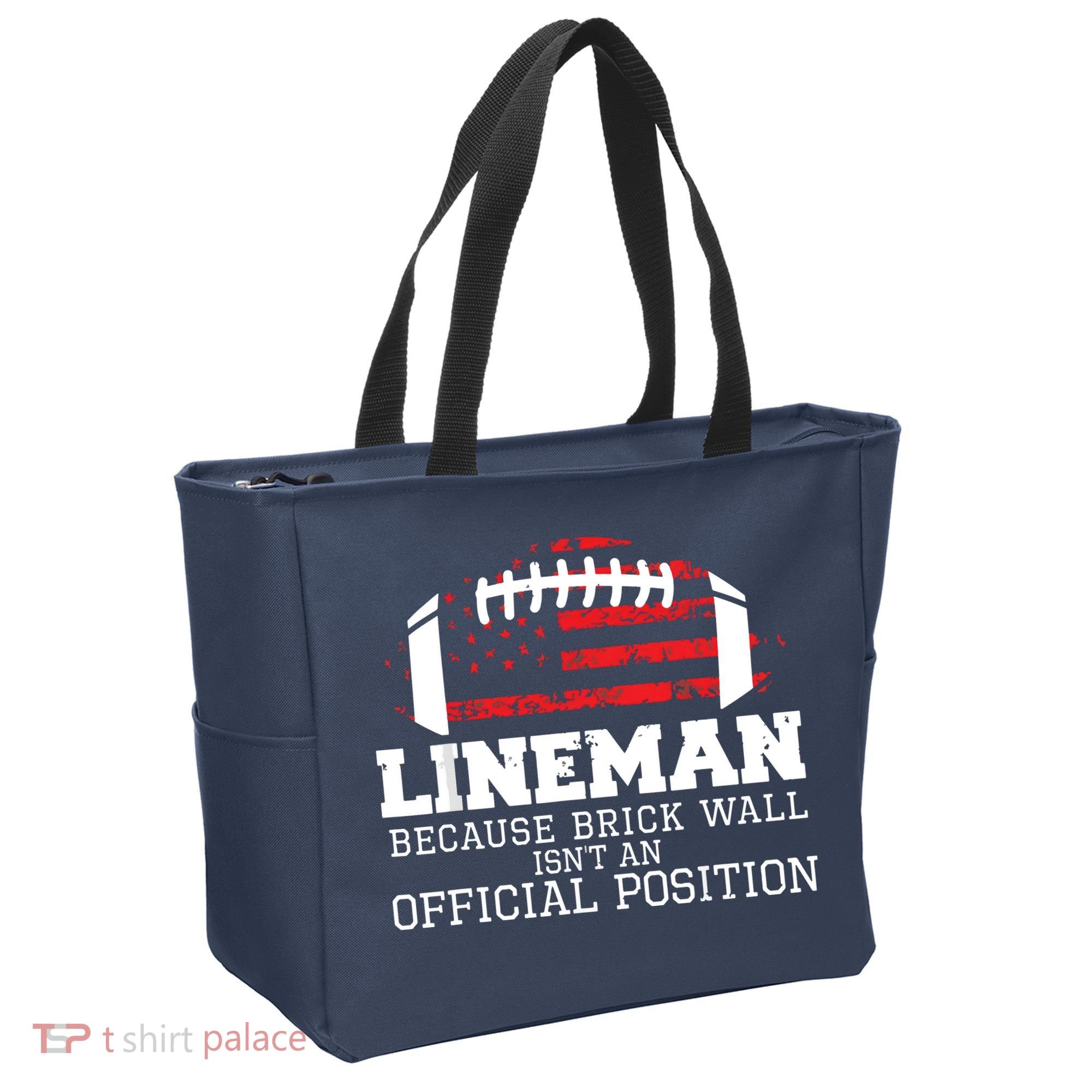 Football Lineman Because Brick Wall OLine DLine Lineman Tote Bag
