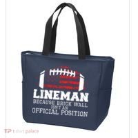 Football Lineman Because Brick Wall OLine DLine Lineman Tote Bag thumb 3