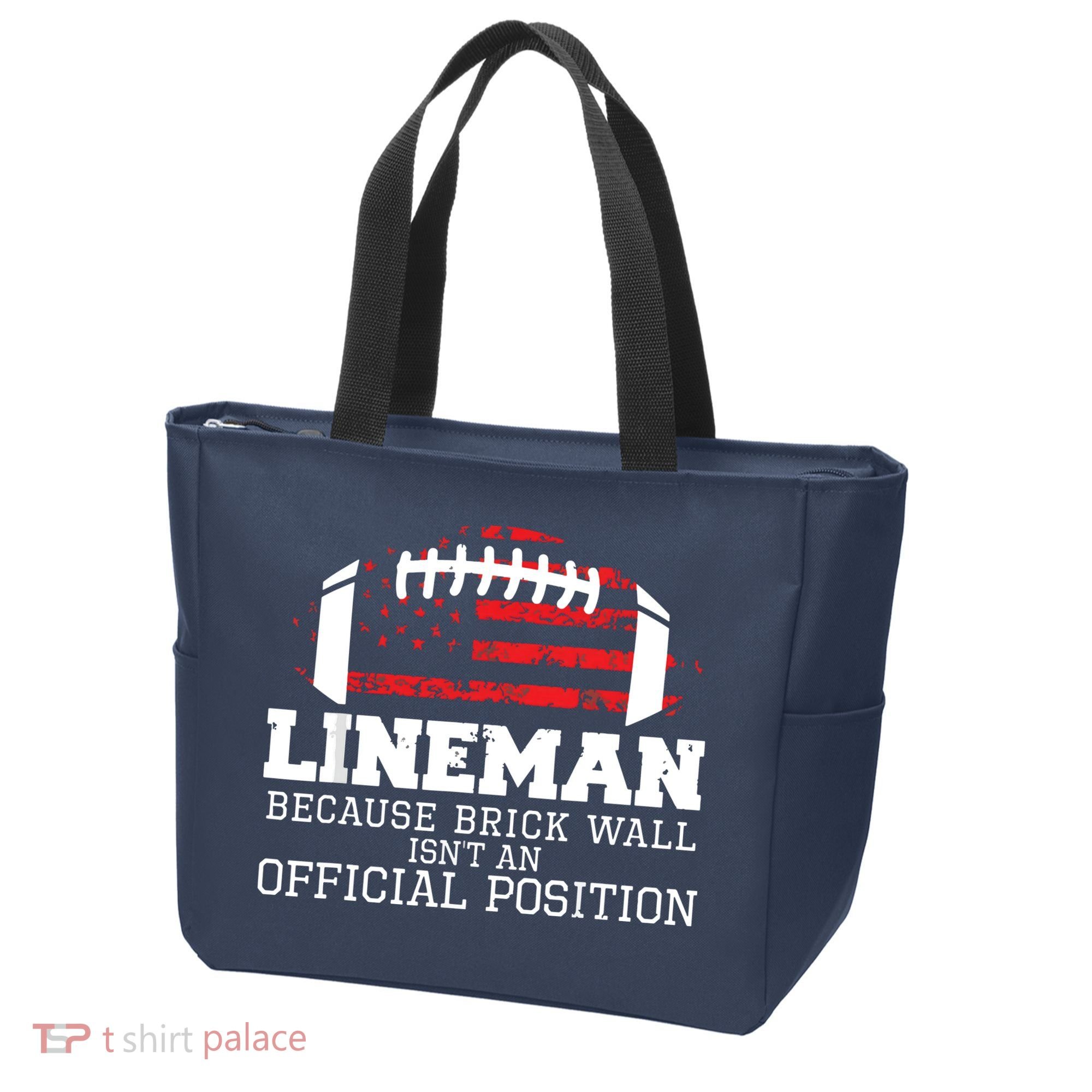 Football Lineman Because Brick Wall OLine DLine Lineman Tote Bag