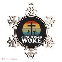 Funny Liberal Christian Democrat Jesus Was Woke Ornament thumb 0