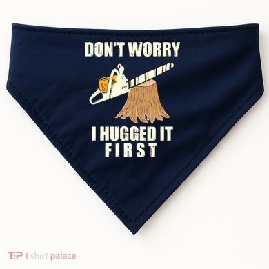 Funny Lumberjack Chainsaw Logging Arborist Gift Men Women USA-Made Doggie Bandana