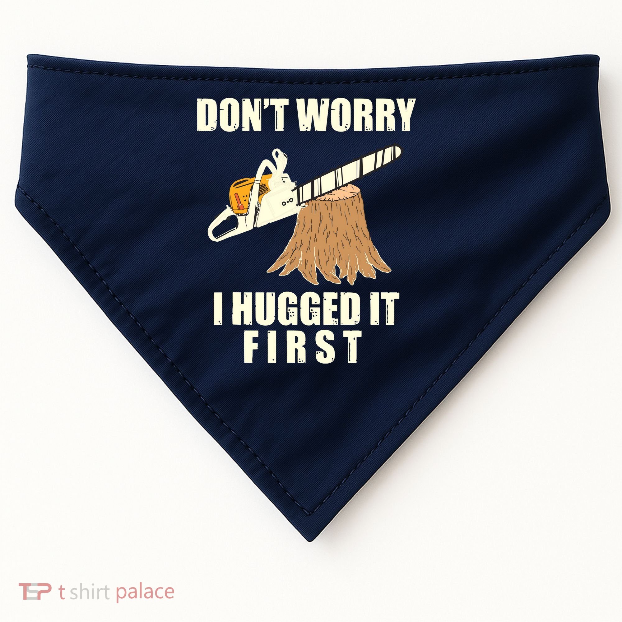 Funny Lumberjack Chainsaw Logging Arborist Gift Men Women USA-Made Doggie Bandana