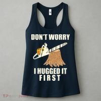 Funny Lumberjack Chainsaw Logging Arborist Gift Men Women Women's Tank Top thumb 3