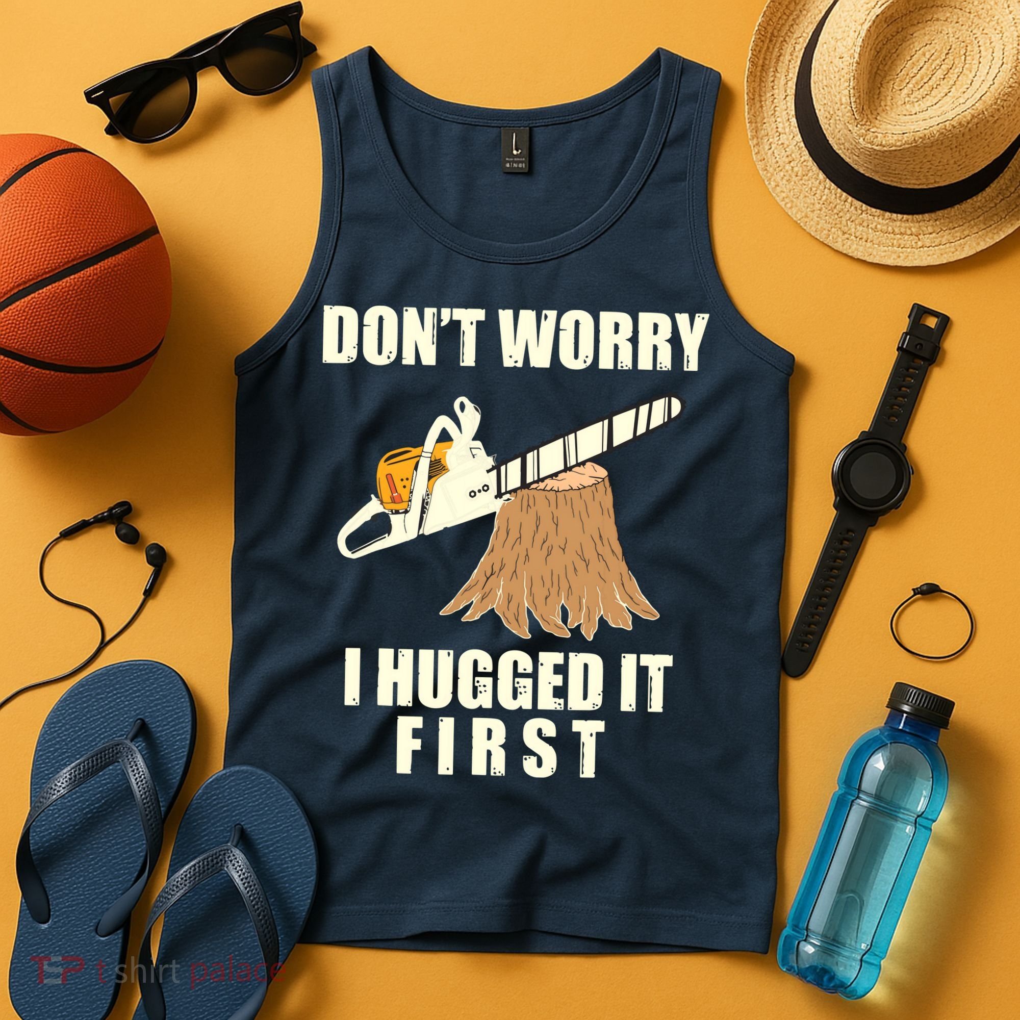 Funny Lumberjack Chainsaw Logging Arborist Gift Men Women Tank Top
