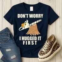 Funny Lumberjack Chainsaw Logging Arborist Gift Men Women Women's T-Shirt thumb 3