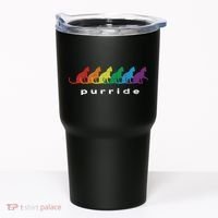 Funny LGBT Cat Rainbow Purride Picture Art Tumbler thumb 0