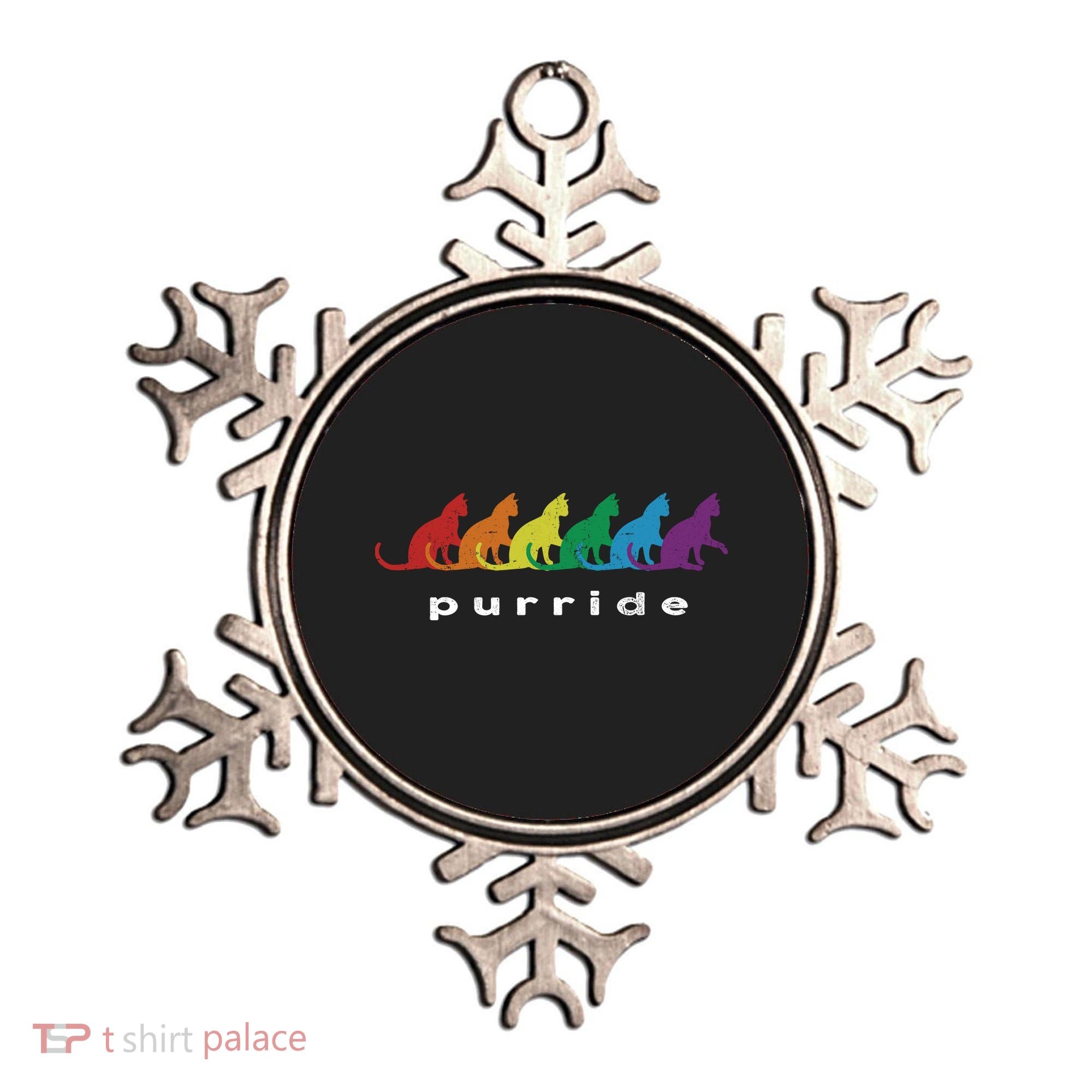 Funny LGBT Cat Rainbow Purride Picture Art Ornament