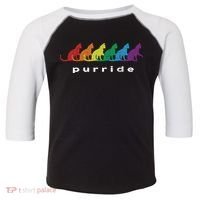 Funny LGBT Cat Rainbow Purride Picture Art Toddler Fine Jersey T-Shirt thumb 0