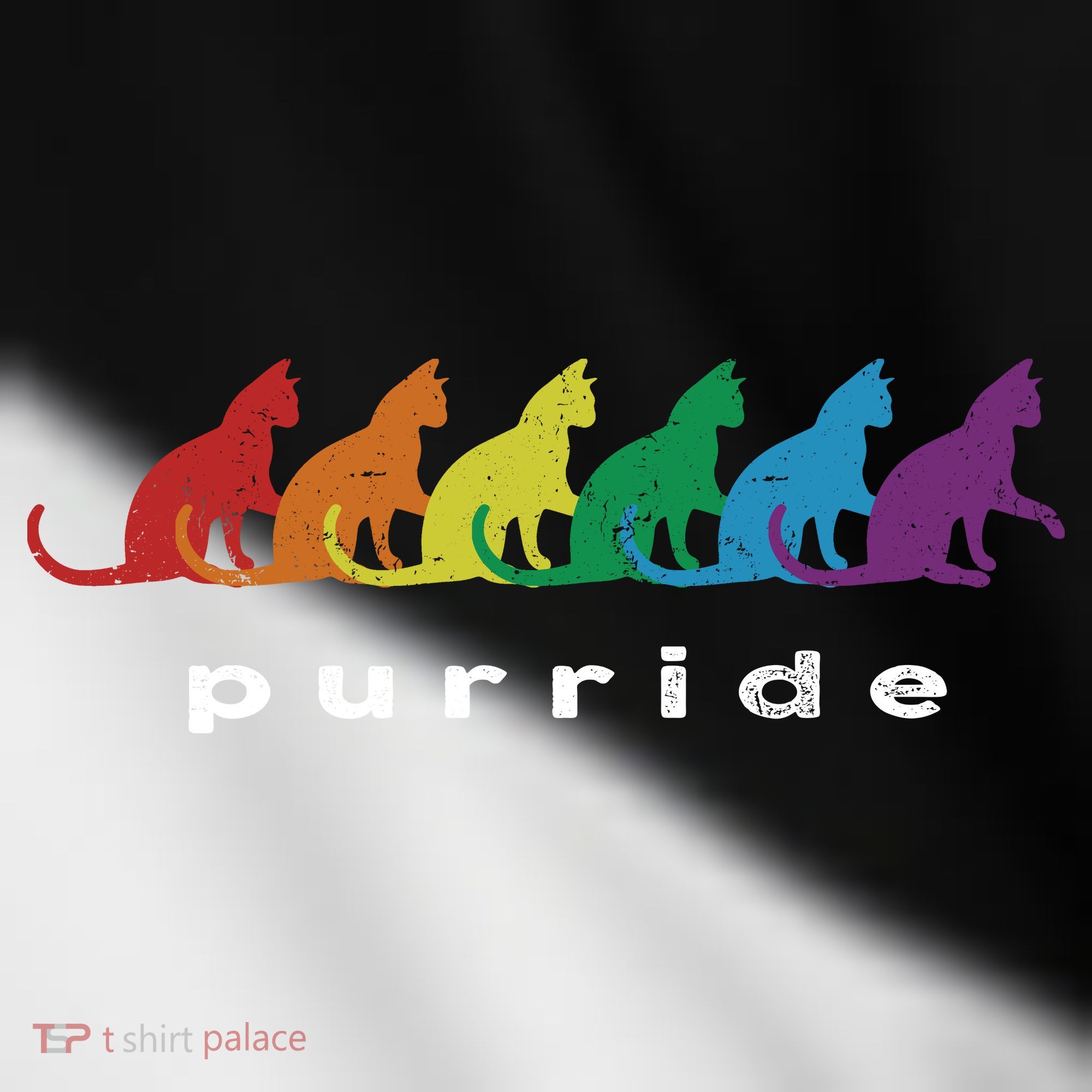 Funny LGBT Cat Rainbow Purride Picture Art Toddler Fine Jersey T-Shirt