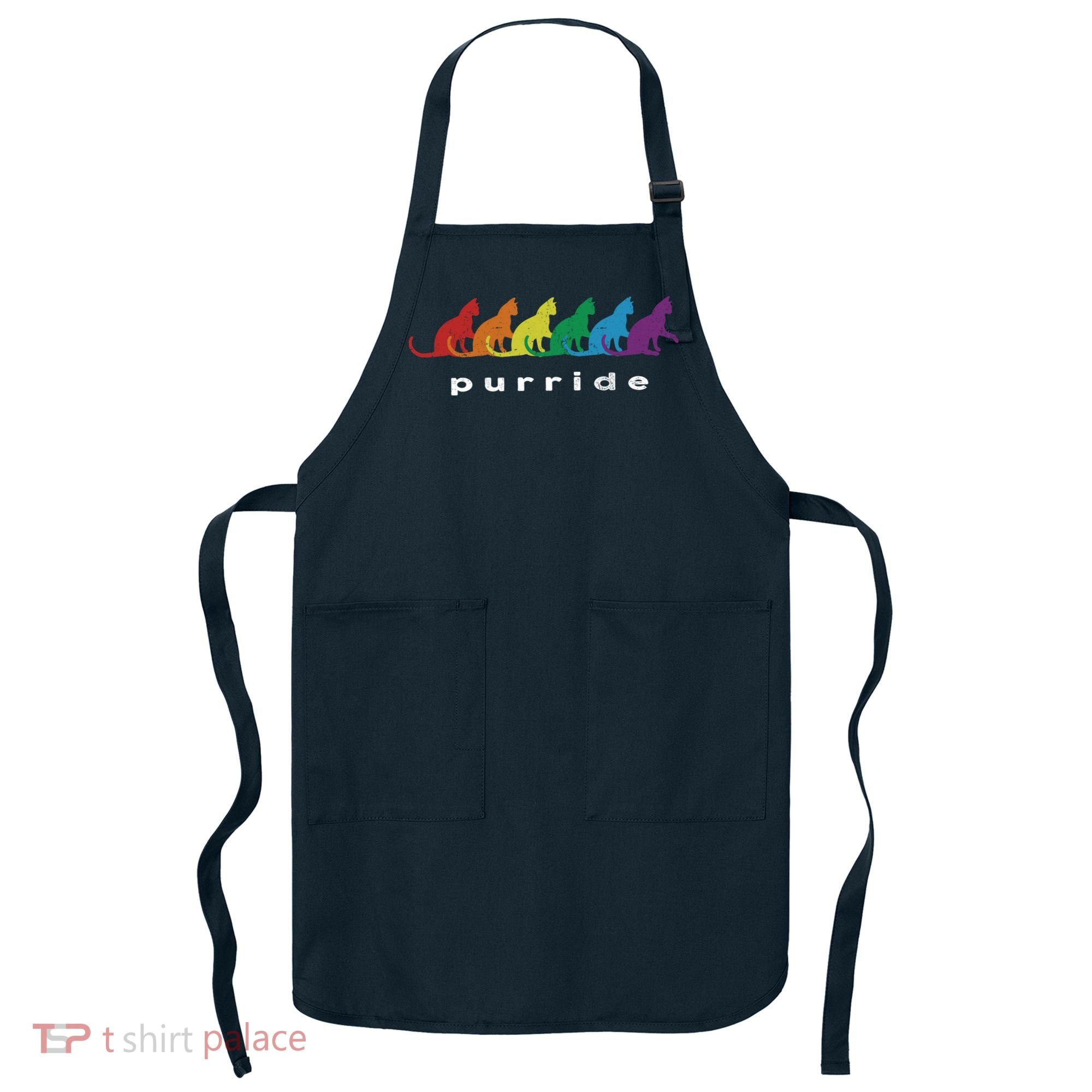 Funny LGBT Cat Rainbow Purride Picture Art Apron