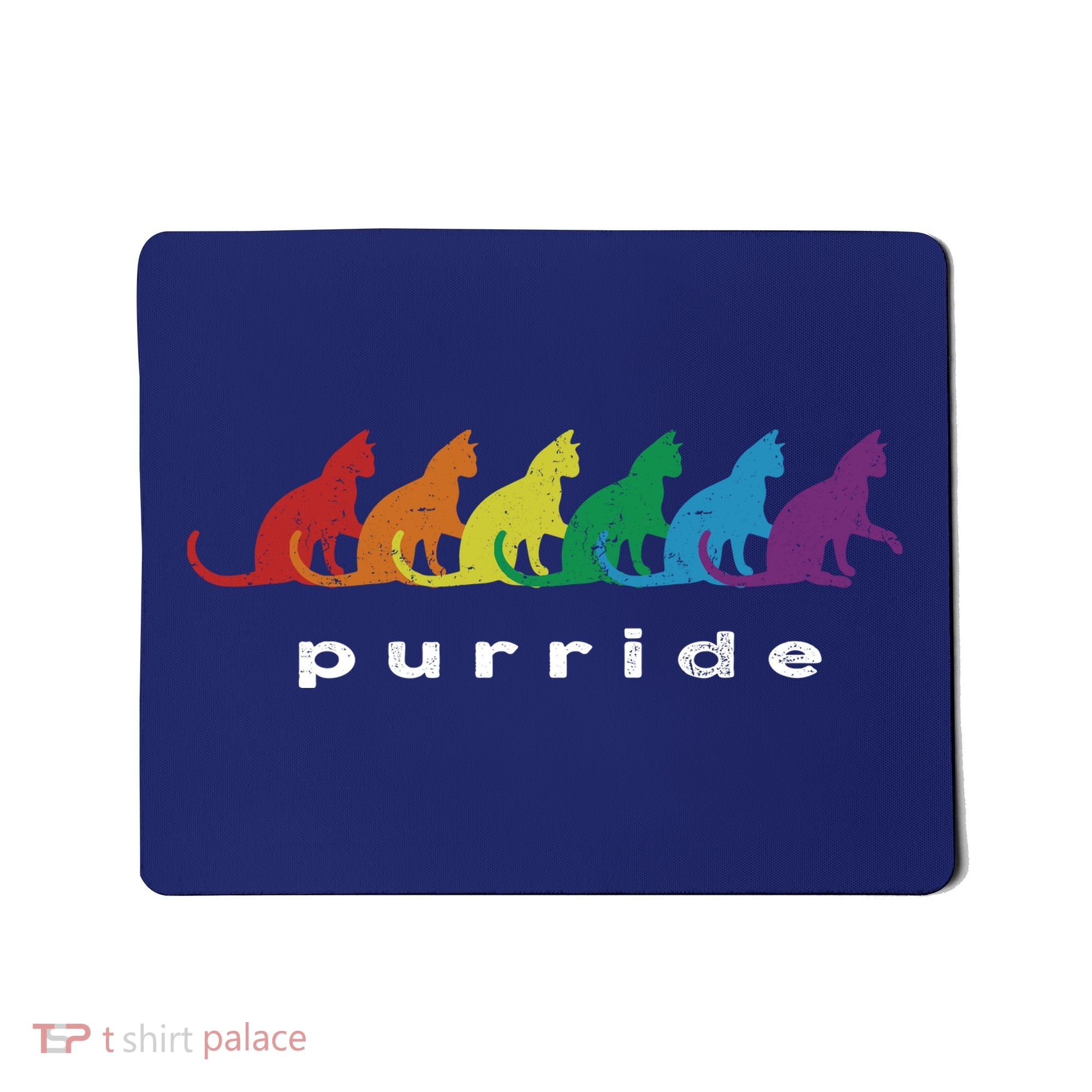 Funny LGBT Cat Rainbow Purride Picture Art Mousepad