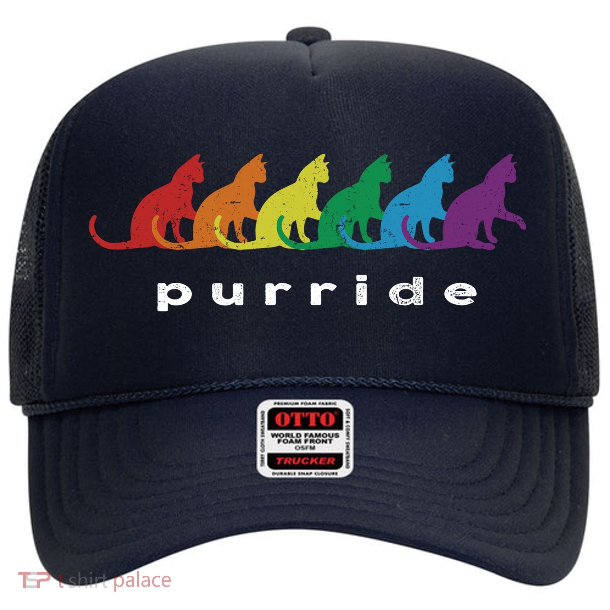 Funny LGBT Cat Rainbow Purride Picture Art Hat