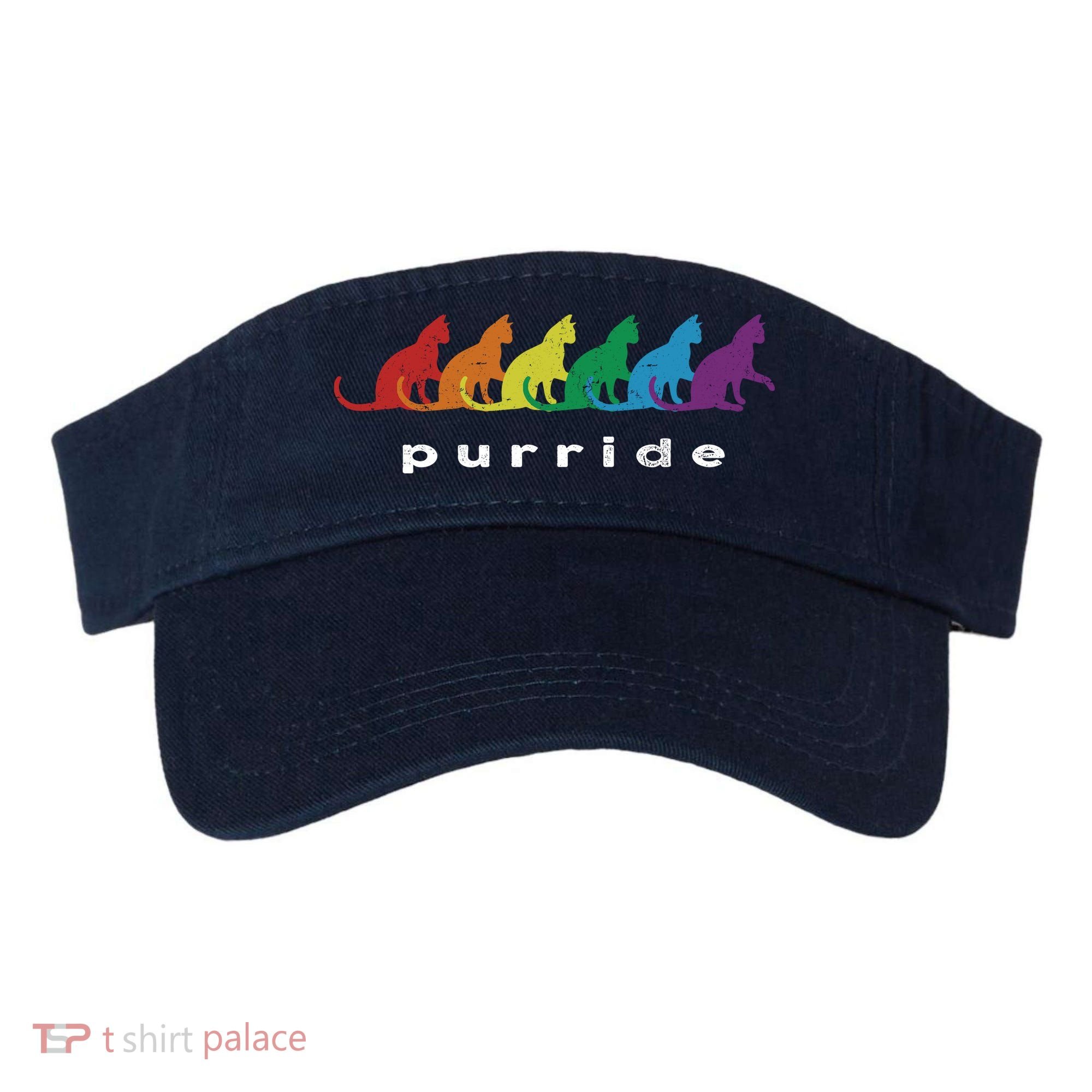 Funny LGBT Cat Rainbow Purride Picture Art Visor