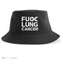 Fuck Lung Cancer Awareness Month Support Ribbon Warrior Sustainable Bucket Hat thumb 0