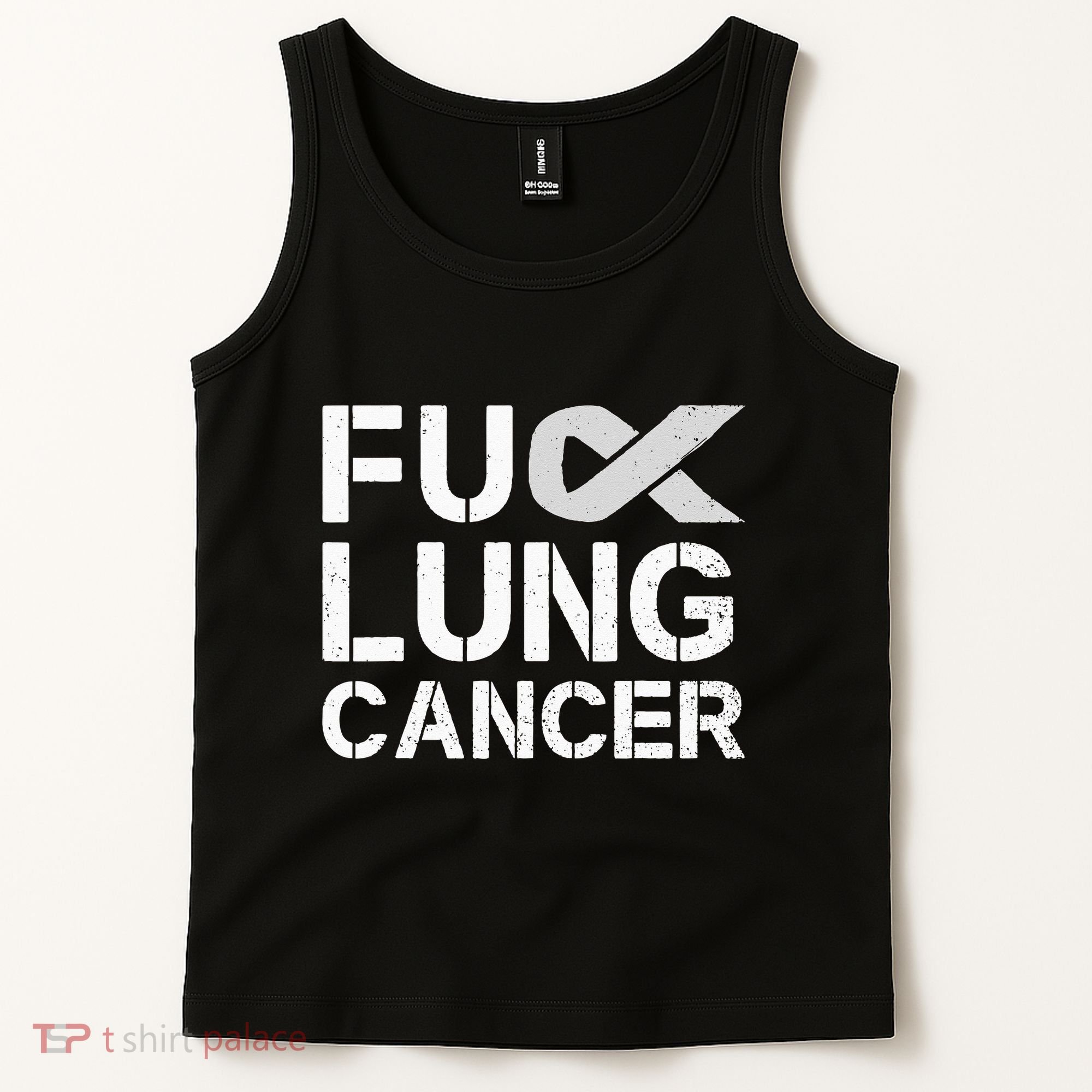 Fuck Lung Cancer Awareness Month Support Ribbon Warrior Tank Top