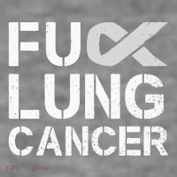 Fuck Lung Cancer Awareness Month Support Ribbon Warrior Women's Racerback Cropped Tank thumb 2