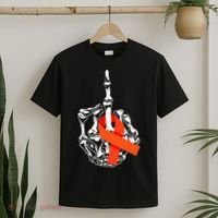 Fuck Leukemia Cancer Middle Finger Leukemia Cancer Awareness T-Shirt thumb 2