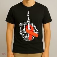 Fuck Leukemia Cancer Middle Finger Leukemia Cancer Awareness T-Shirt thumb 3