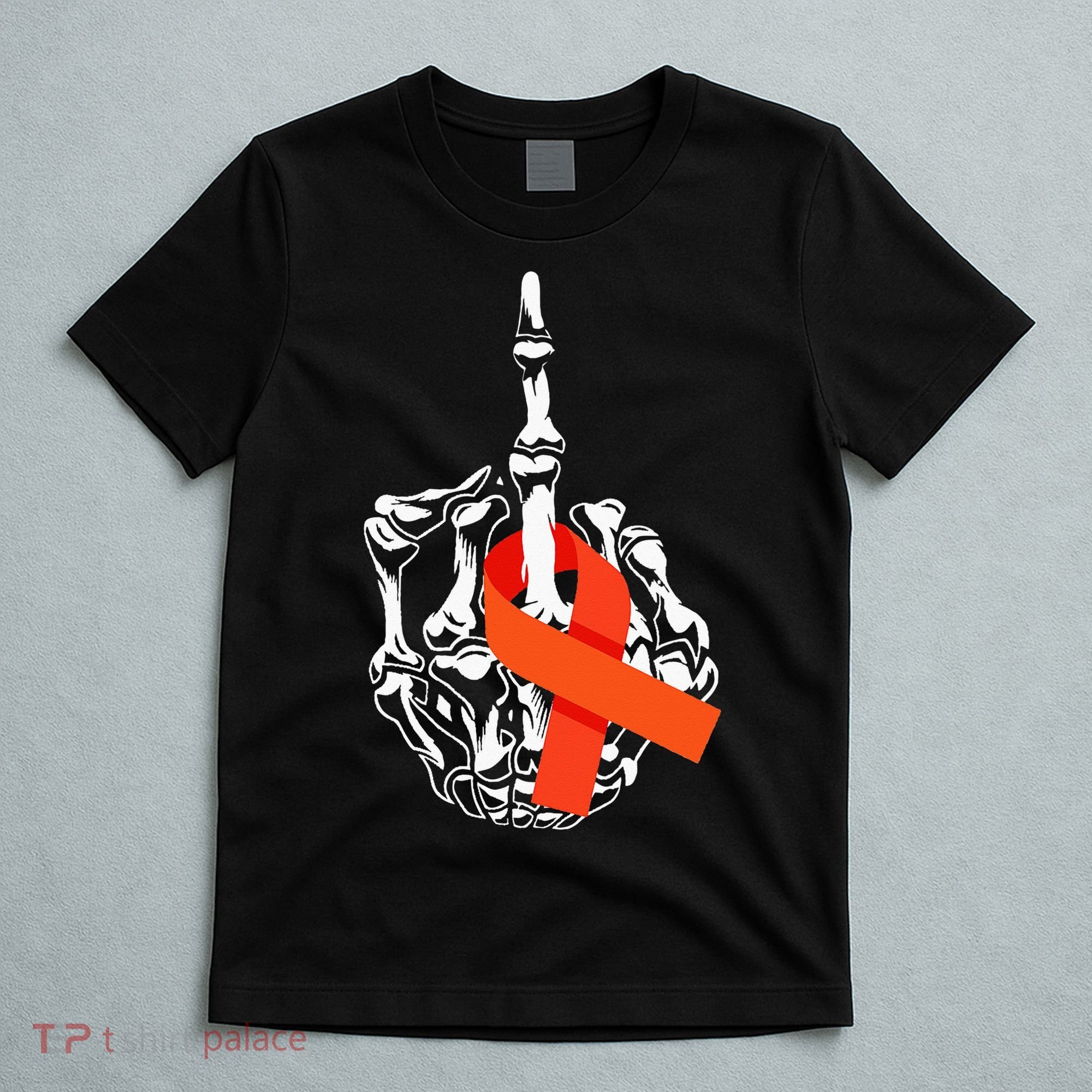 Fuck Leukemia Cancer Middle Finger Leukemia Cancer Awareness T-Shirt