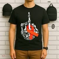 Fuck Leukemia Cancer Middle Finger Leukemia Cancer Awareness T-Shirt thumb 6