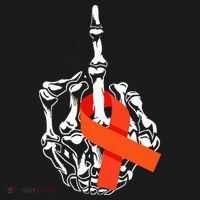 Fuck Leukemia Cancer Middle Finger Leukemia Cancer Awareness Polo thumb 3