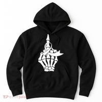 Fuck Lung Cancer Middle Finger White Ribbon Hoodie thumb 0