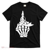 Fuck Lung Cancer Middle Finger White Ribbon T-Shirt thumb 0