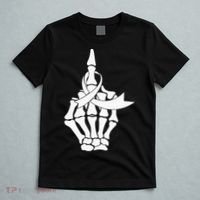 Fuck Lung Cancer Middle Finger White Ribbon T-Shirt thumb 5