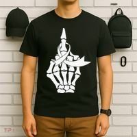 Fuck Lung Cancer Middle Finger White Ribbon T-Shirt thumb 6