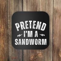 Funny Lazy Costume Last Minute Pretend IM A Sandworm Coaster thumb 0
