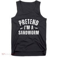 Funny Lazy Costume Last Minute Pretend IM A Sandworm Tank Top thumb 0
