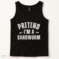 Funny Lazy Costume Last Minute Pretend IM A Sandworm Tank Top thumb 2