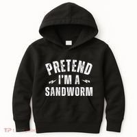 Funny Lazy Costume Last Minute Pretend IM A Sandworm Kids Hoodie thumb 0