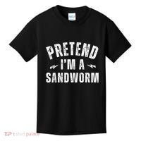 Funny Lazy Costume Last Minute Pretend IM A Sandworm Kids T-Shirt thumb 0