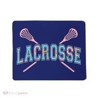 Floral Lacrosse Crossed Sticks LAX Girly Teal Pink Head Mousepad thumb 0