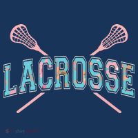 Floral Lacrosse Crossed Sticks LAX Girly Teal Pink Head Hat thumb 2