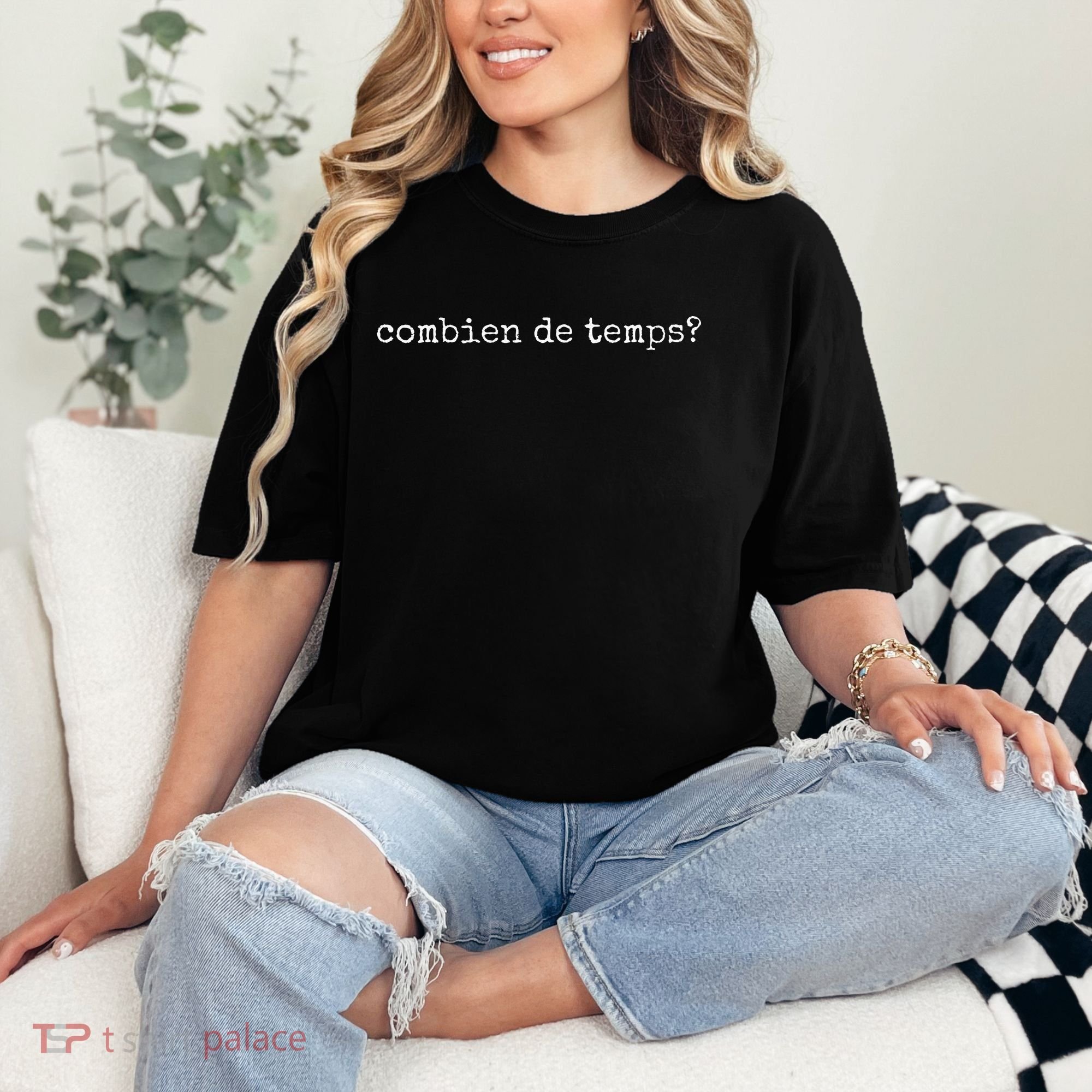 French Language Combien De Temps Or How Long Comfort Colors T-Shirt