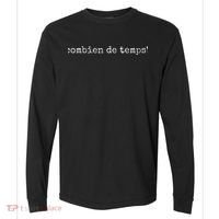 French Language Combien De Temps Or How Long Comfort Colors Heavyweight Long Sleeve T-Shirt thumb 0