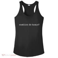 French Language Combien De Temps Or How Long Ladies PosiCharge Competitor Racerback Tank thumb 0