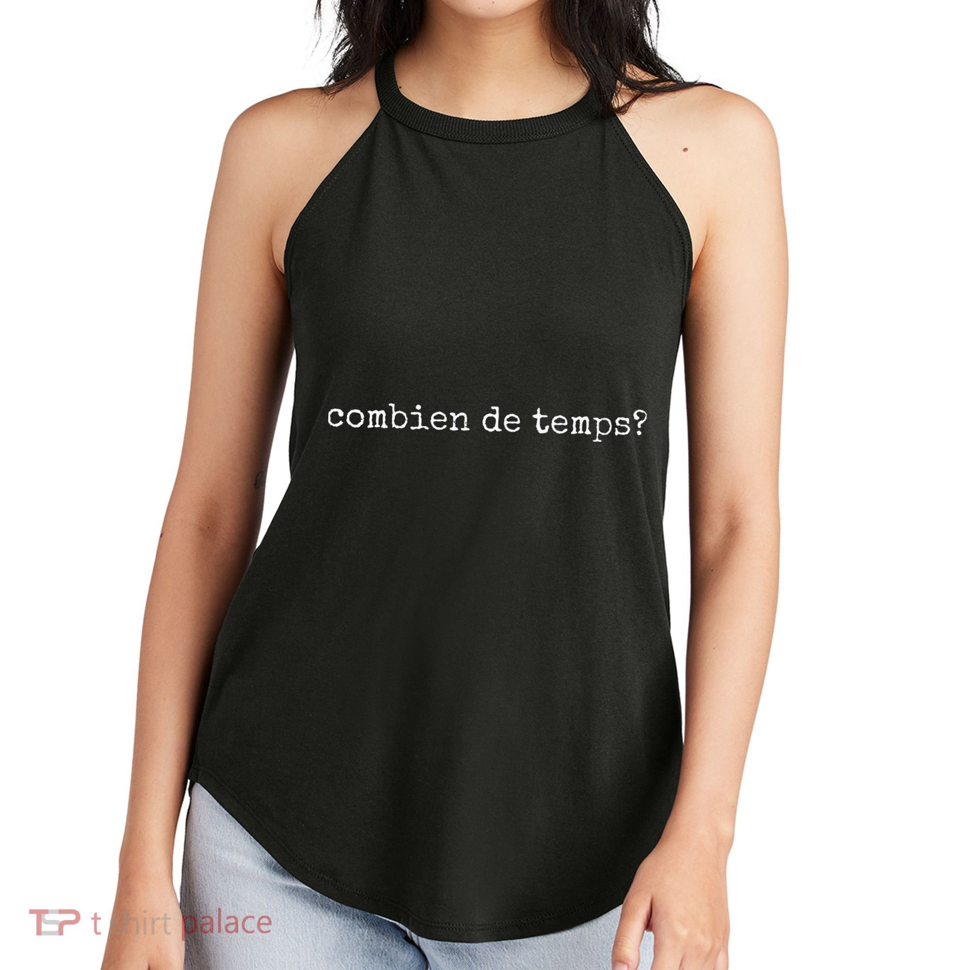 French Language Combien De Temps Or How Long Women's Perfect Tri Rocker Tank
