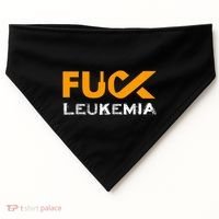 Fuck Leukemia Cancer Awareness Gift USA-Made Doggie Bandana thumb 0