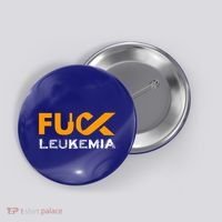 Fuck Leukemia Cancer Awareness Gift Button thumb 0