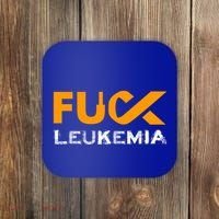 Fuck Leukemia Cancer Awareness Gift Coaster thumb 0